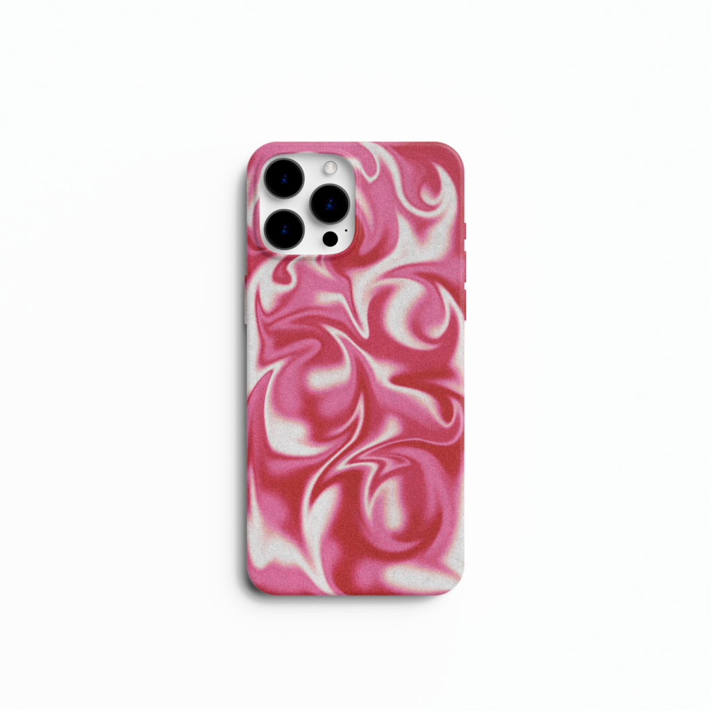 Coque iPhone à Cordon Marbré Rose | Printauria