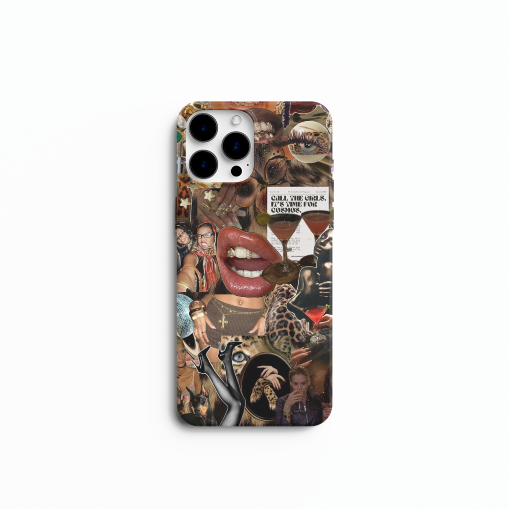 Coque iPhone à Cordon Baddie Collage Glamour | Printauria