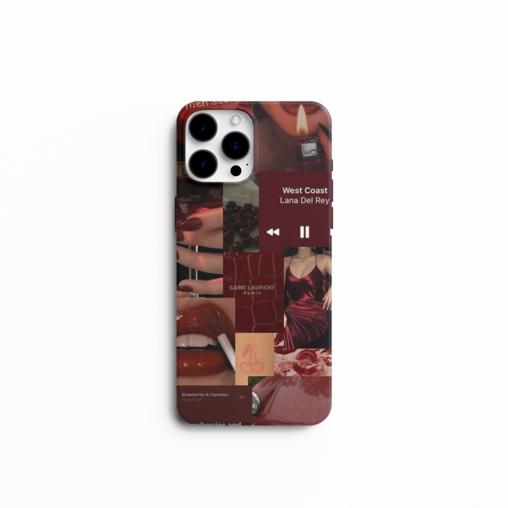 Coque iPhone à Cordon Glamour Rouge | Printauria